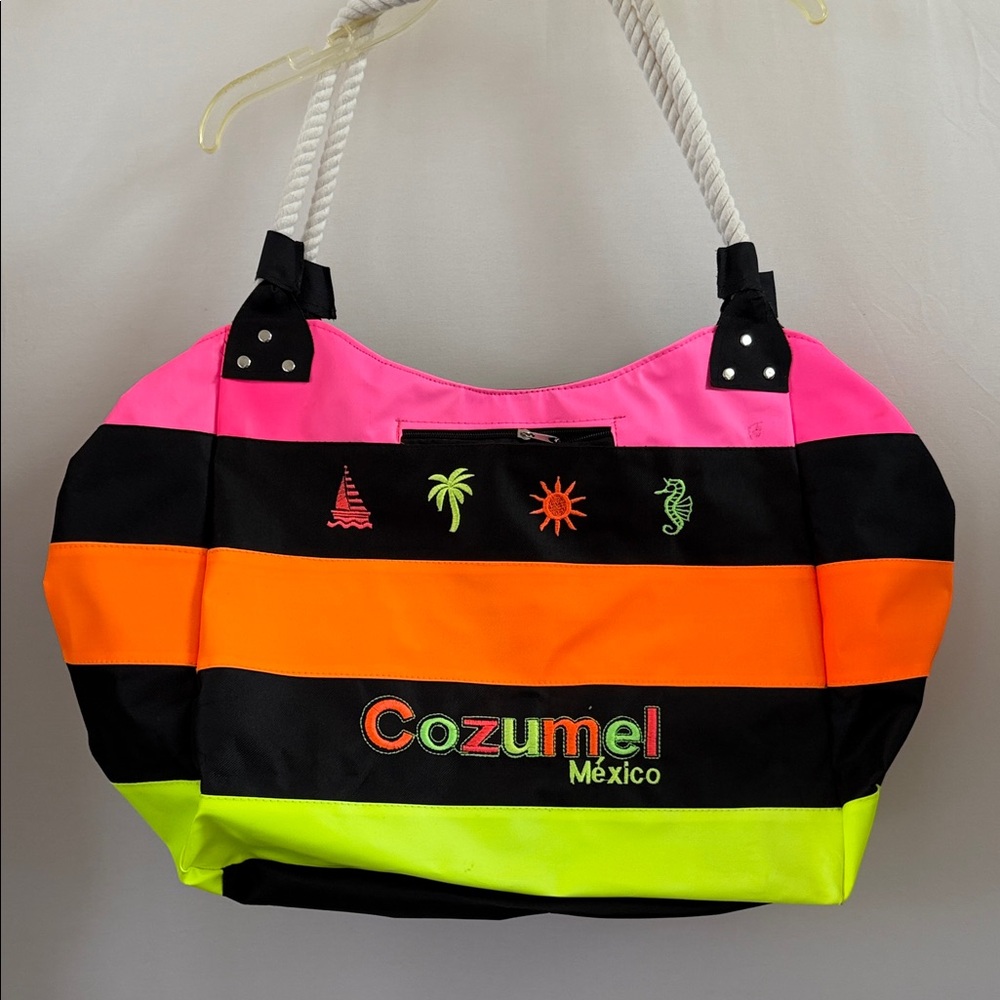 Multicolor Beach Tote
